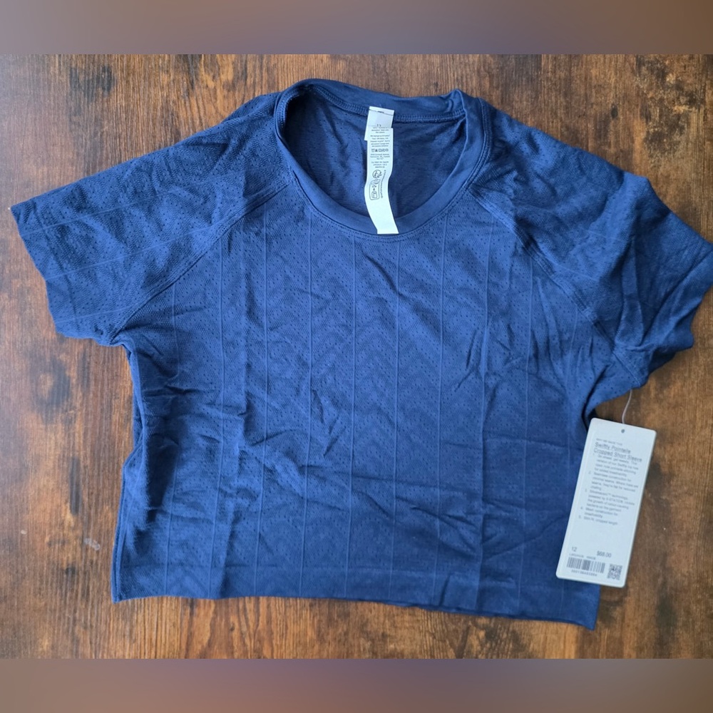 Lululemon Swiftly Navy Short Sleeve Size 12 New